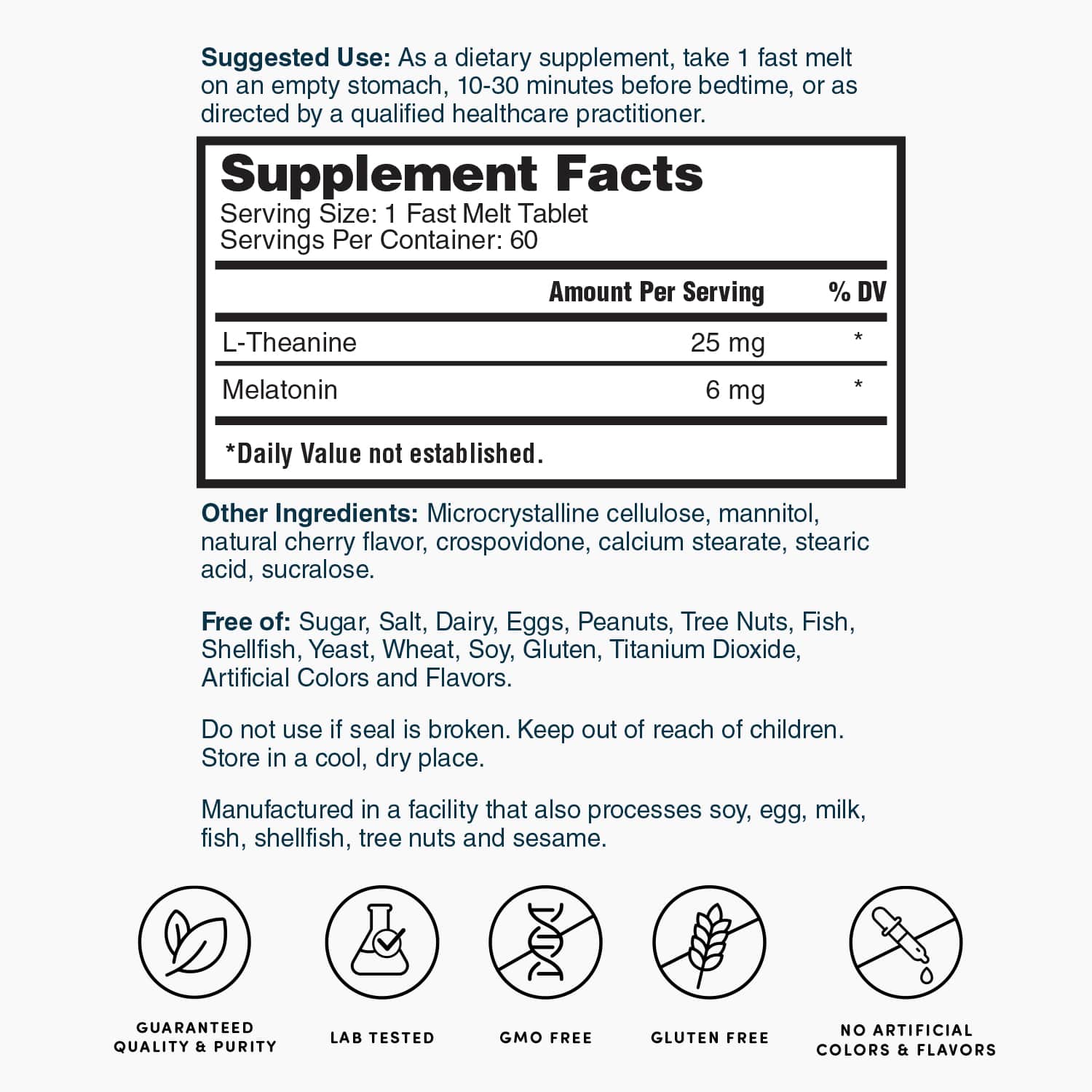 Melatonin - 60 Fast Melt Tablets