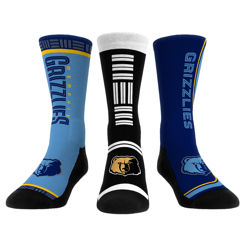 Memphis Grizzlies - Ultimate Jersey - 3-Pack Crew Socks