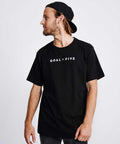 Goal Five Men's Black Cotton T - Shirt