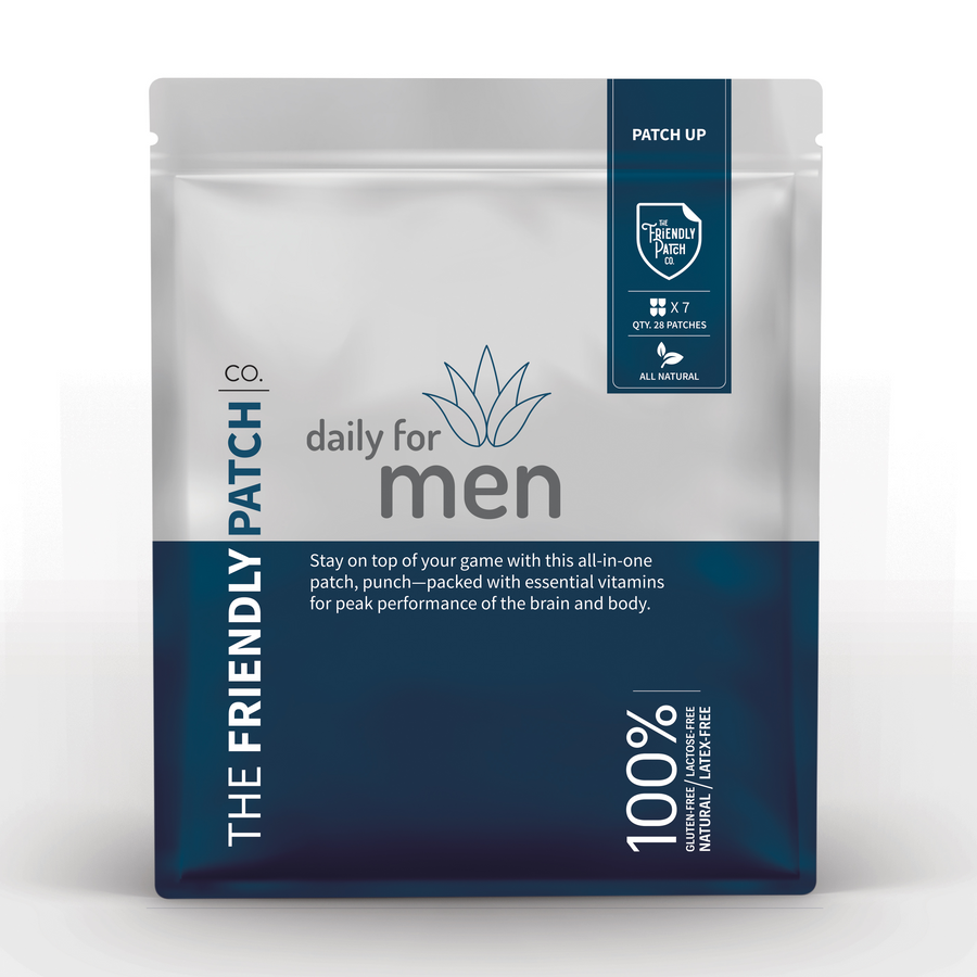 Transdermal Men’s Vitamin Patches: 12 - Hour Daily Support - 28 pack