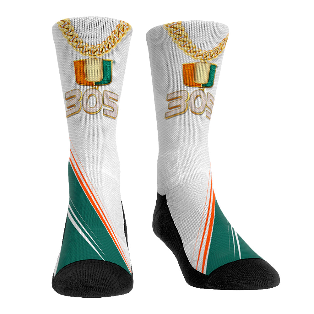 Miami Hurricanes - Turnover Chain - Pendant Crew Socks