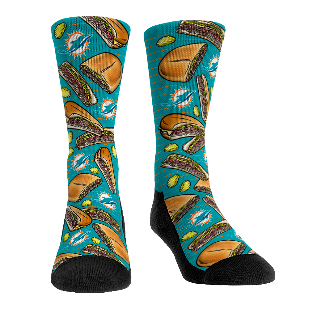 Miami Dolphins - Cuban Sandwich Crew Socks