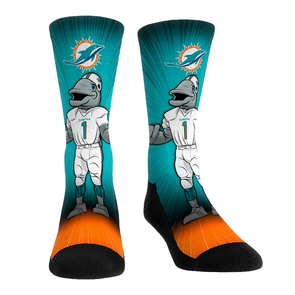 Miami Dolphins - Mascot Pump Up! Crew Socks