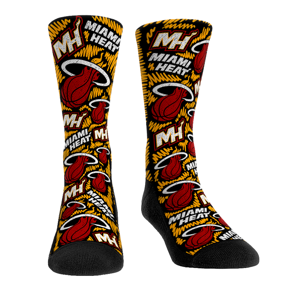Miami Heat - Logo Sketch Crew Socks