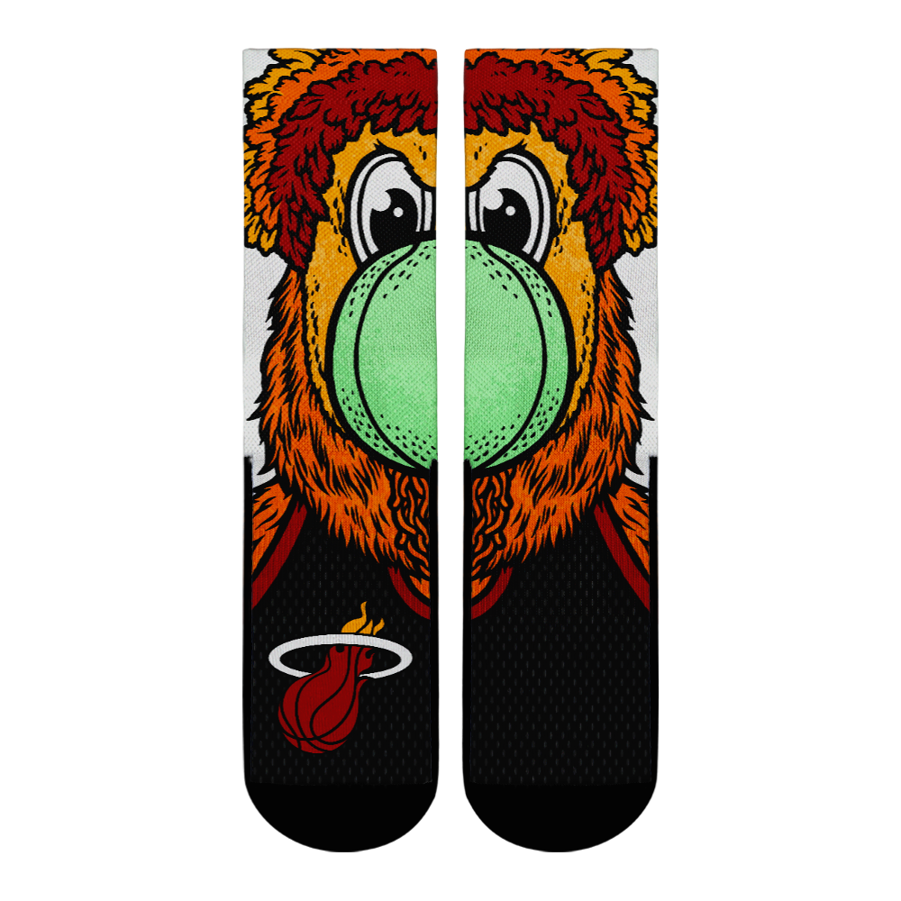 Miami Heat - Split Face Mascot Crew Socks