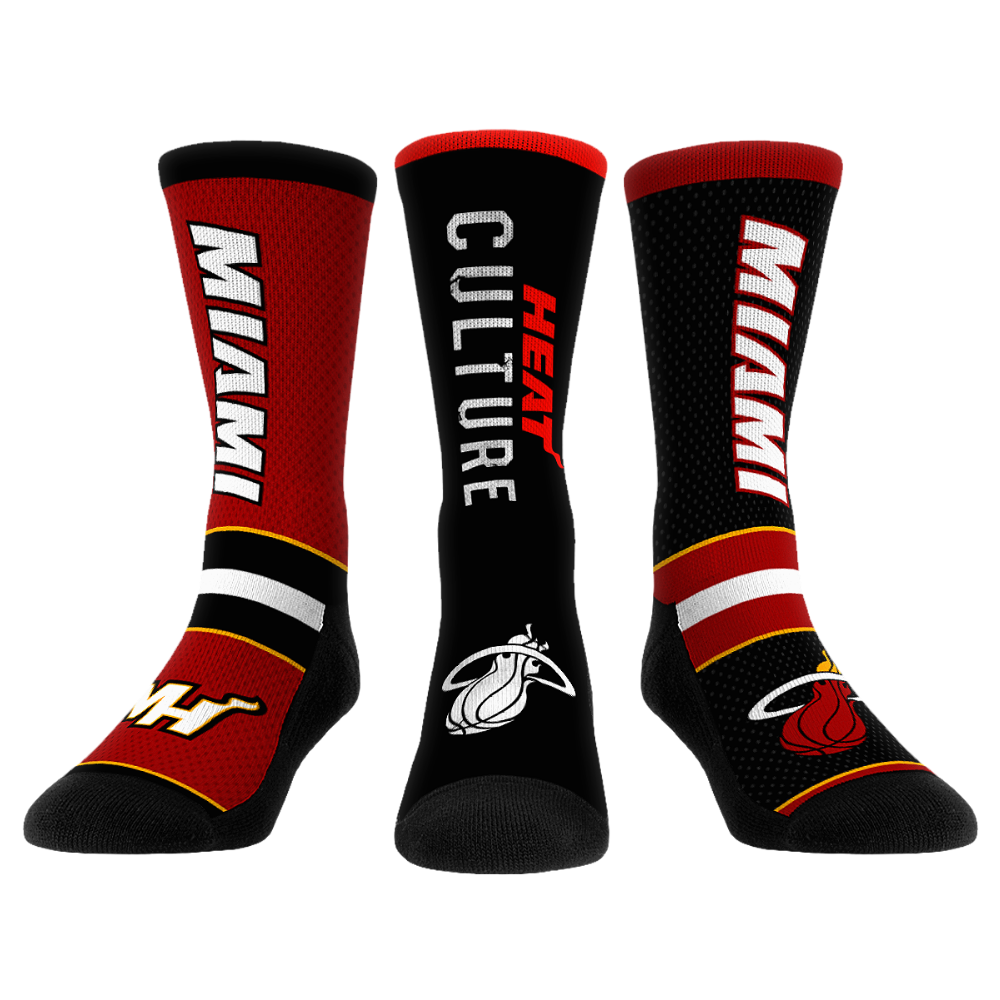 Miami Heat - Ultimate Jersey - 3-Pack Crew Socks
