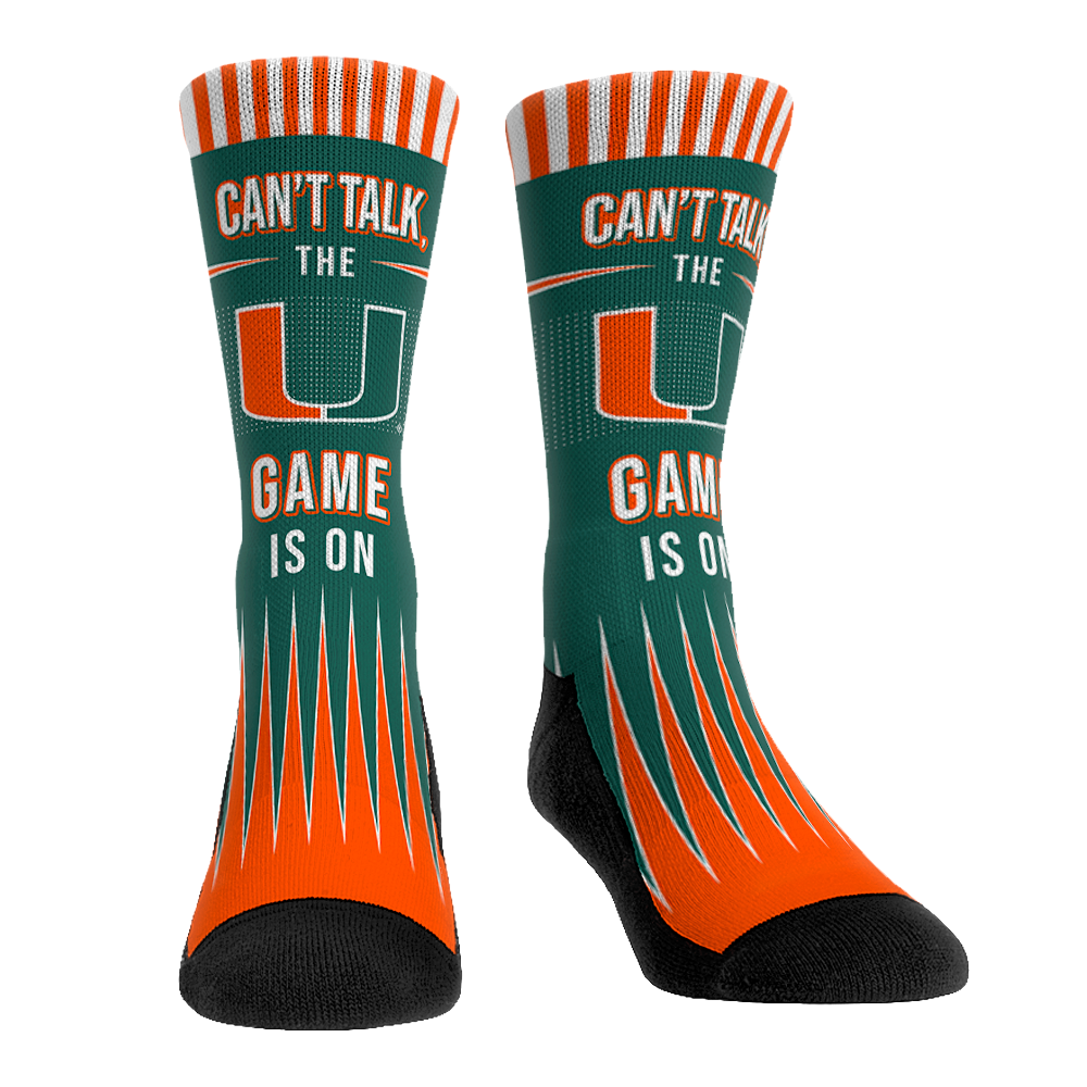 Miami Hurricanes - Can't Talk Crew Socks