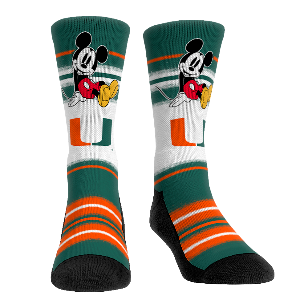 Miami Hurricanes - Disney - Sit Stripe Crew Socks