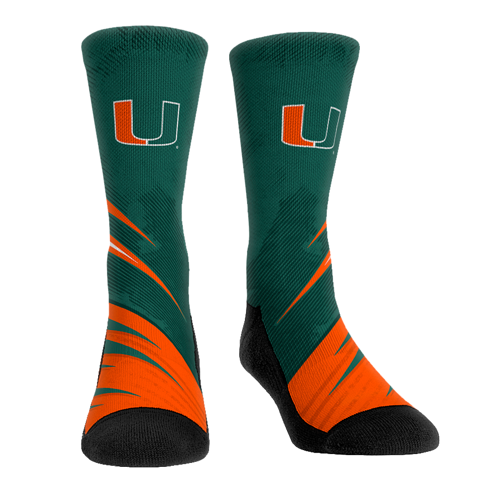 Miami Hurricanes - Slash Slant Crew Socks