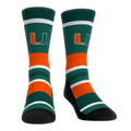 Miami Hurricanes - Tech Stripe Crew Socks