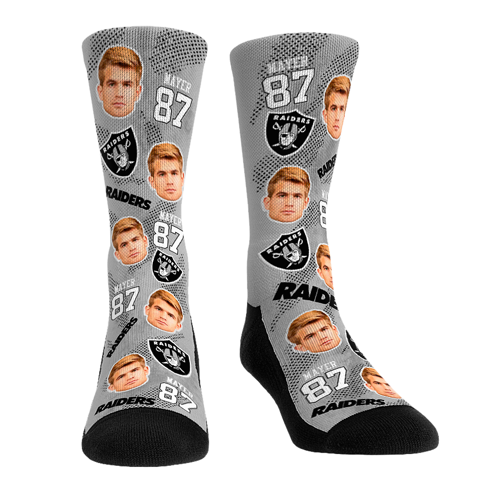 Michael Mayer - Las Vegas Raiders - Football Guy Crew Socks