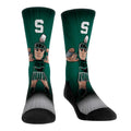 Michigan State Spartans - Mascot Pump Up! Crew Socks