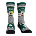 Michigan State Spartans - SpongeBob SquarePants Tiki Stripe Crew Socks