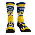 Michigan Wolverines - SpongeBob SquarePants Tiki Stripe Crew Socks