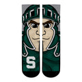 Michigan State Spartans - Sparty Mascot Crew Socks
