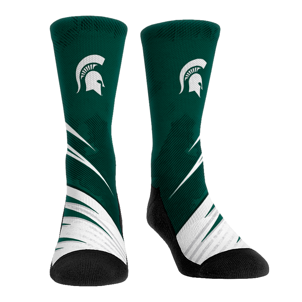 Michigan State Spartans - Slash Slant Crew Socks