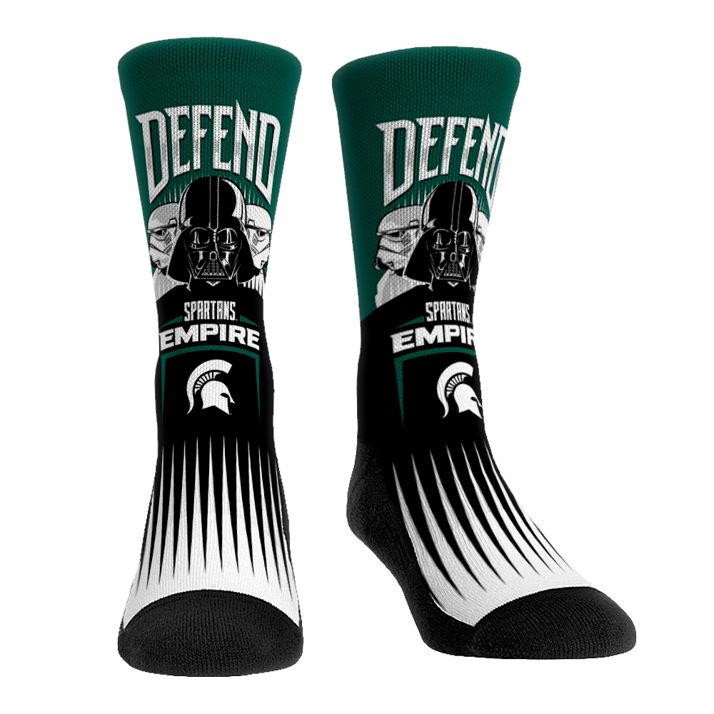 Michigan State Spartans - Star Wars - Defend the Empire Crew Socks