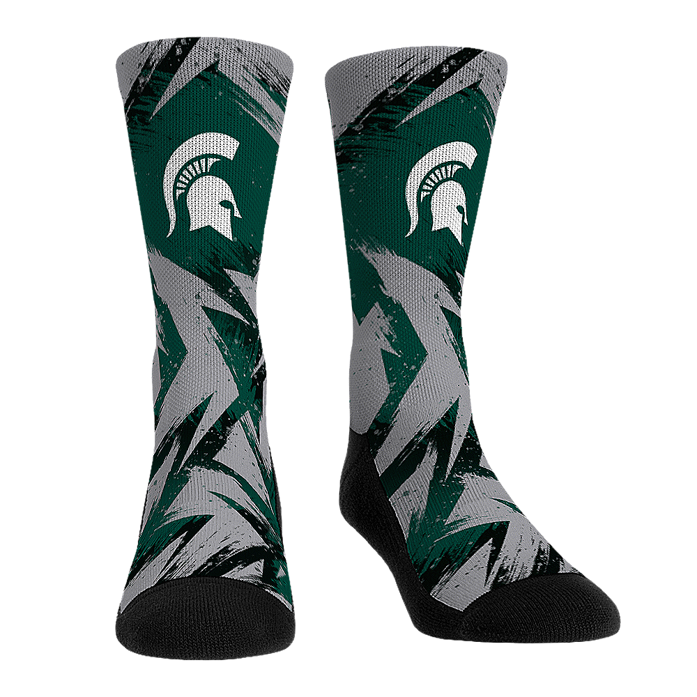 Michigan State Spartans - Game Paint Crew Socks