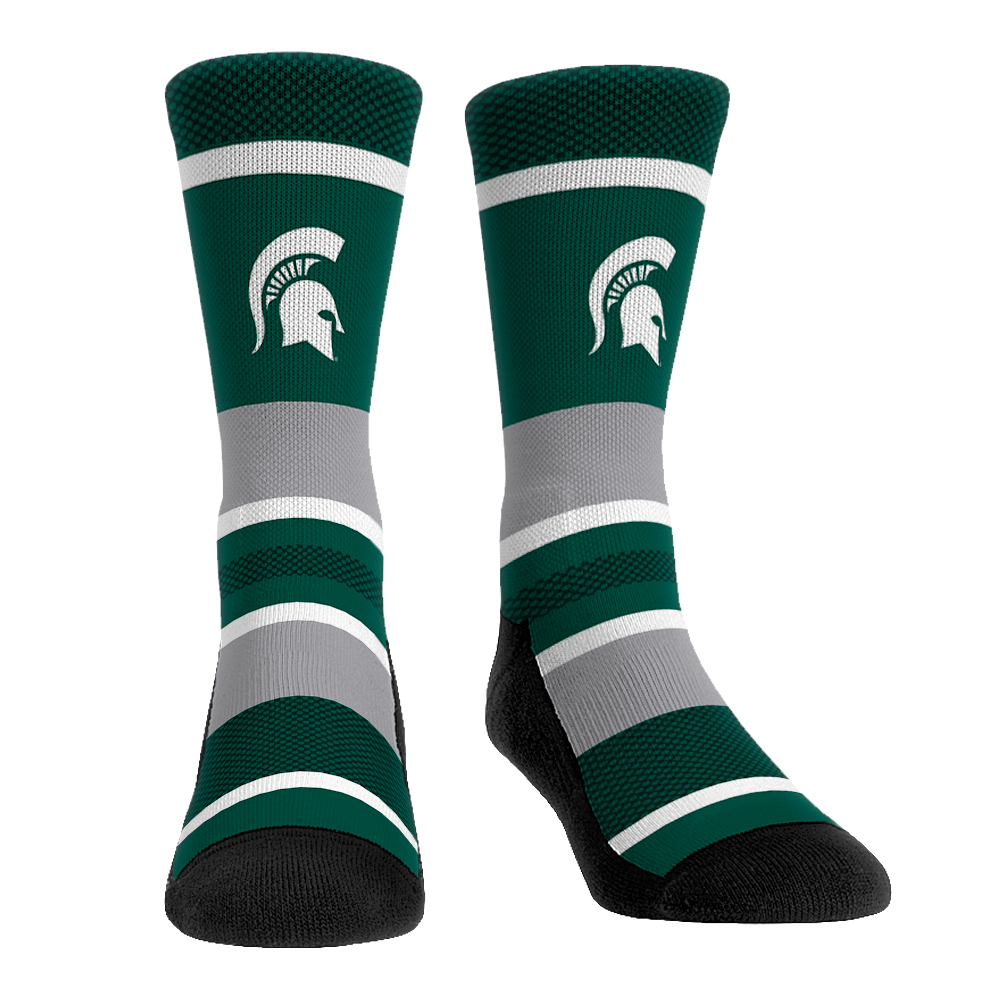 Michigan State Spartans - Tech Stripe Crew Socks