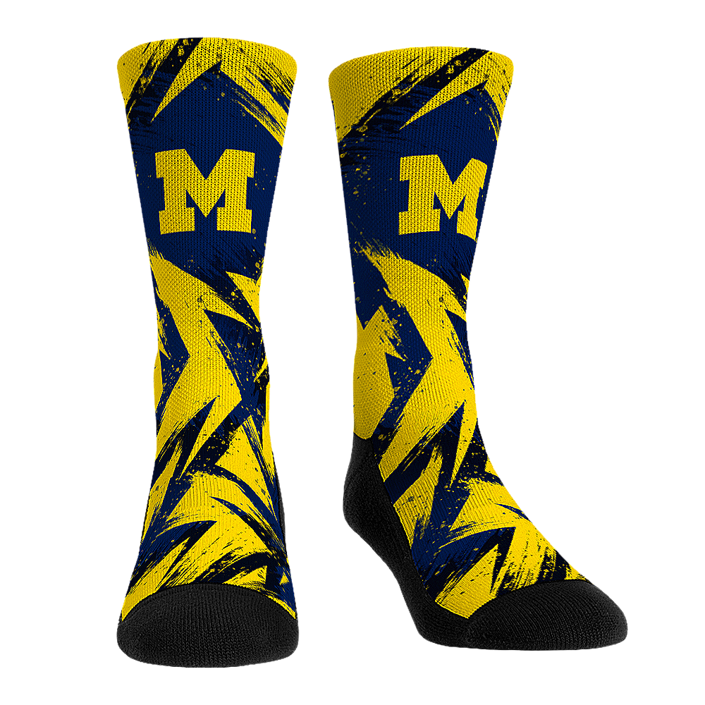 Michigan Wolverines - Game Paint Crew Socks