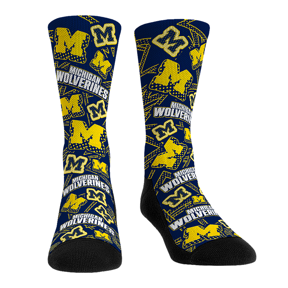Michigan Wolverines - Microdot All-Over Crew Socks