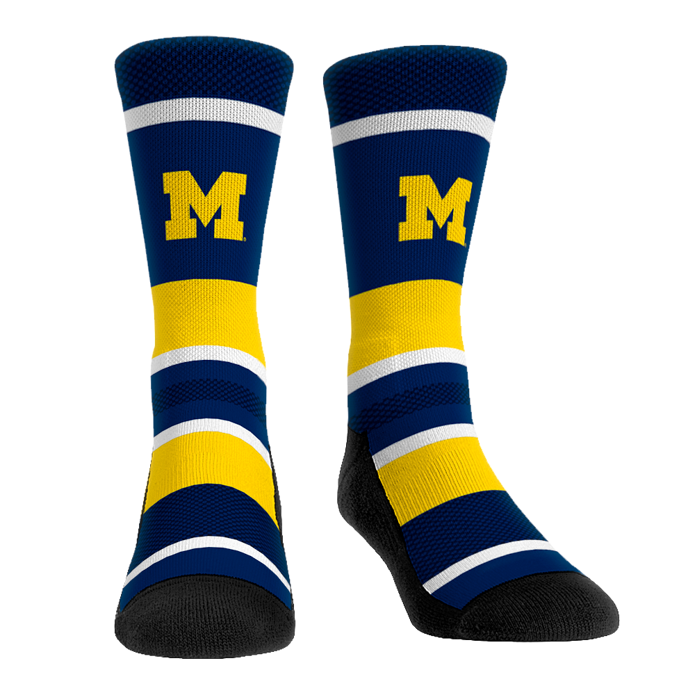 Michigan Wolverines - Tech Stripe Crew Socks