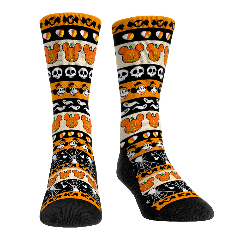 Mickey Mouse - Halloween Stripes Crew Socks