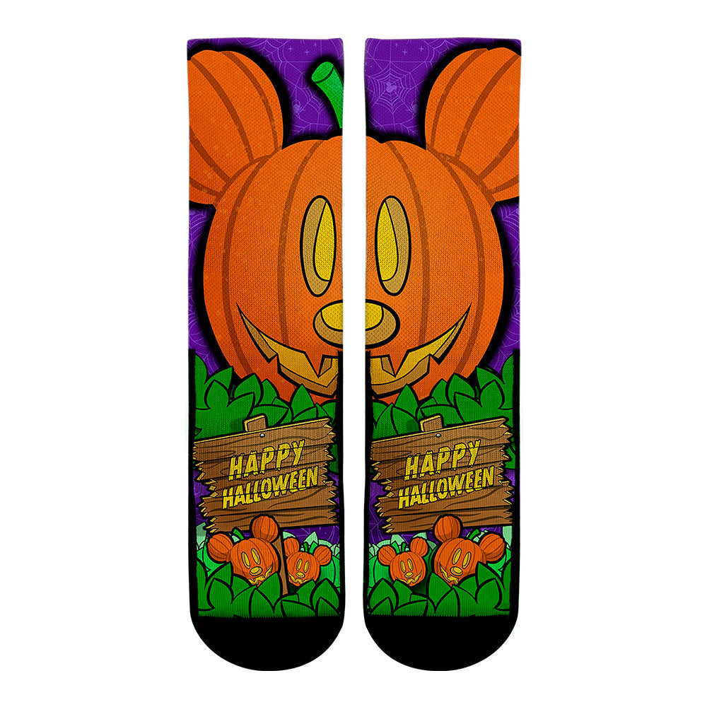 Mickey Mouse - Pumpkin Split-Face Crew Socks