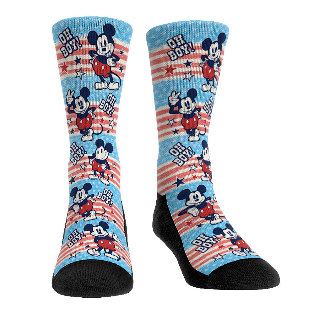 Mickey Mouse - Americana Stripes Crew Socks