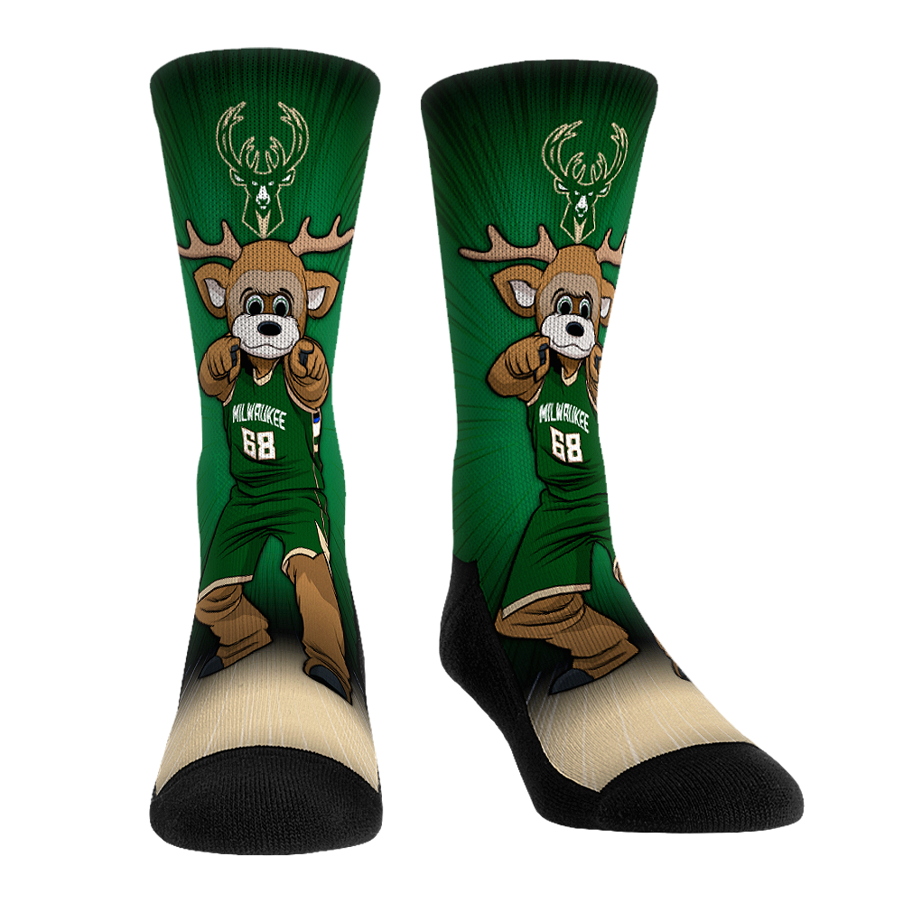 Milwaukee Bucks - Mascot Pump Up! Crew Socks