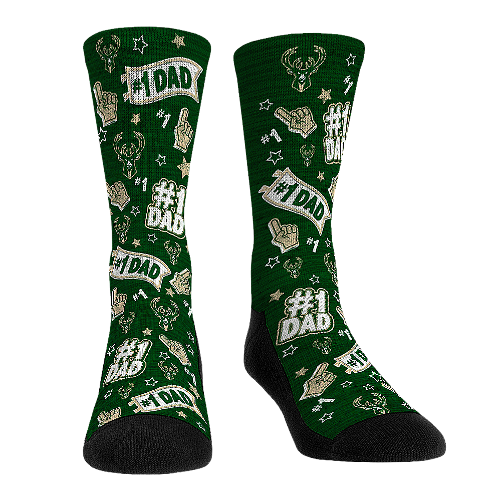 Milwaukee Bucks - #1 Dad Crew Socks