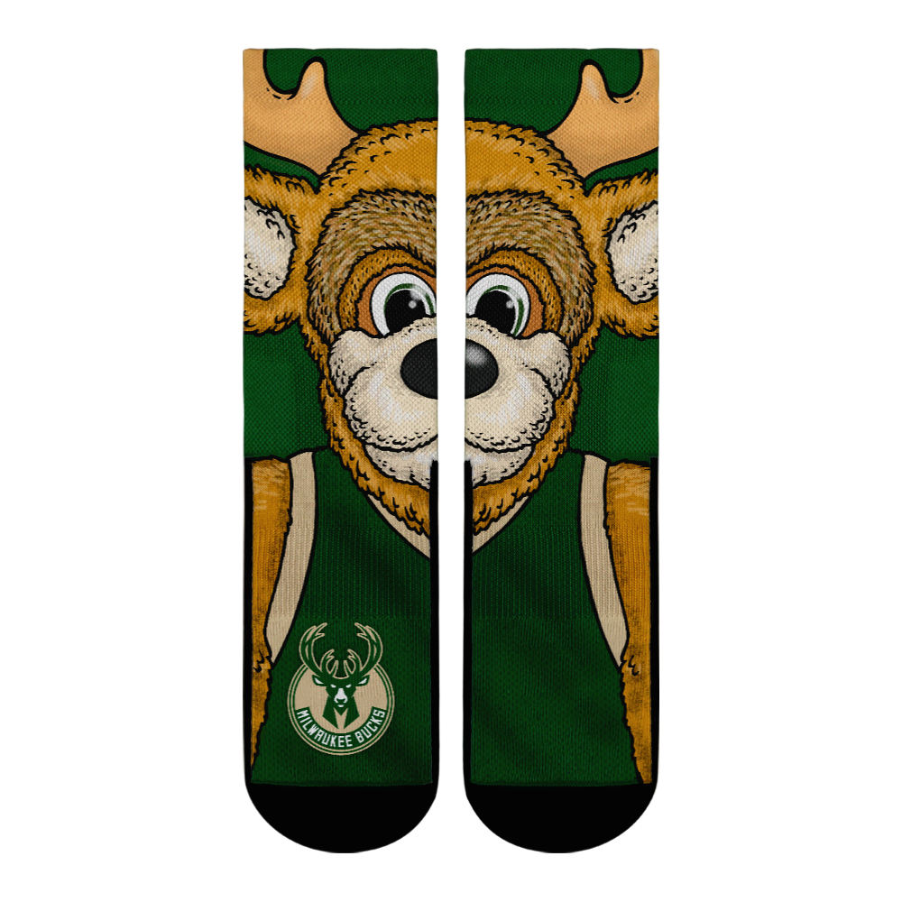 Milwaukee Bucks - Split Face Mascot Crew Socks