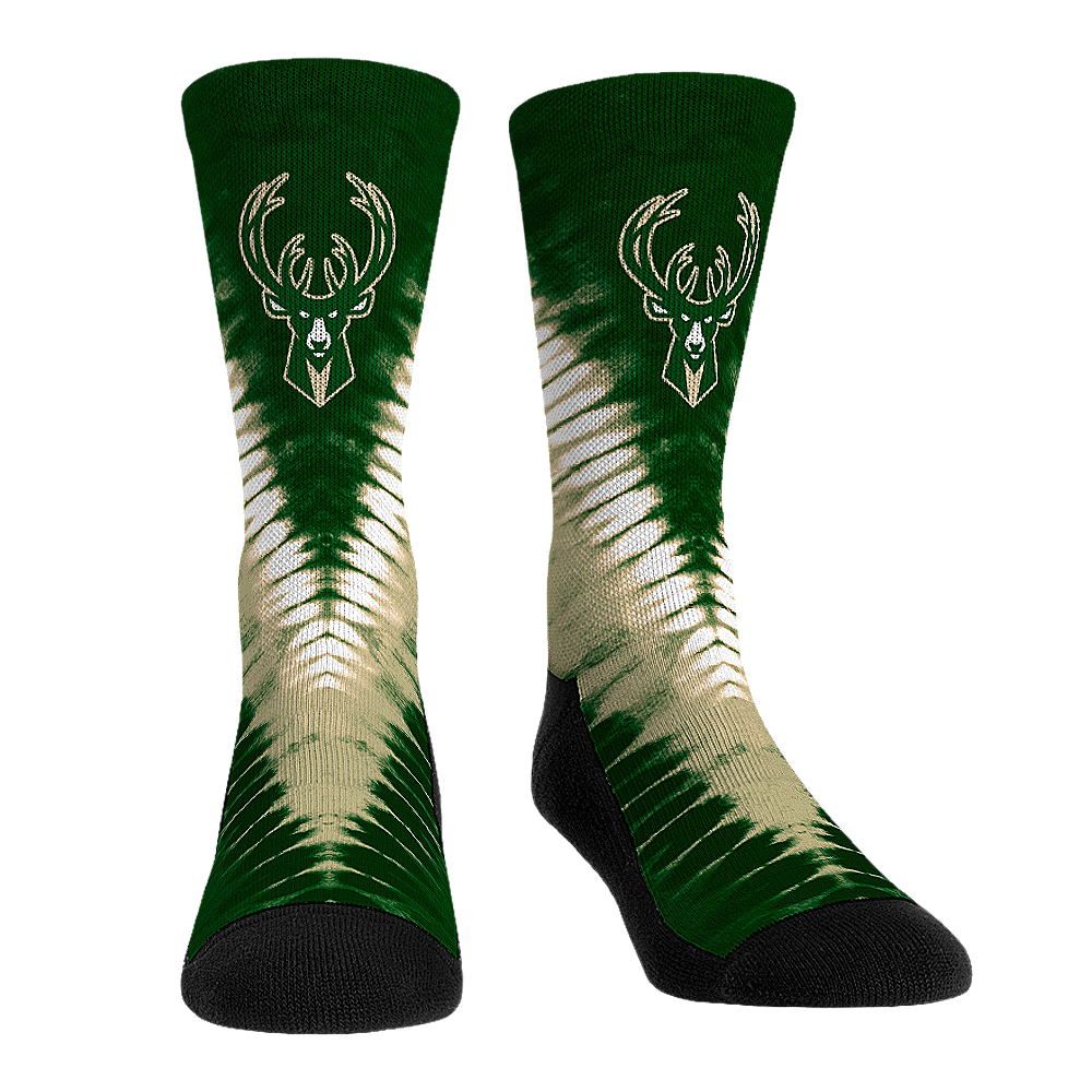 Milwaukee Bucks - V Shape Tie Dye Crew Socks