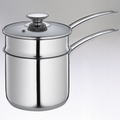 WONDERWALL ‘La Sélection Joyce’ "Mini" Double Boiler Set with Glass Lid, 1.6 qt., 5.5" dia.