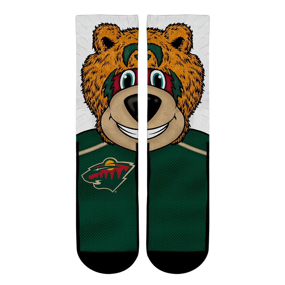 Minnesota Wild - Split Face Mascot Crew Socks