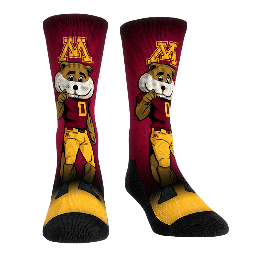 Minnesota Golden Gophers - Mascot Pump Up! Crew Socks