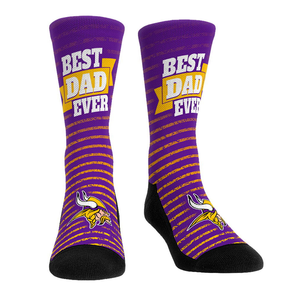Minnesota Vikings - Best Dad Ever Crew Socks