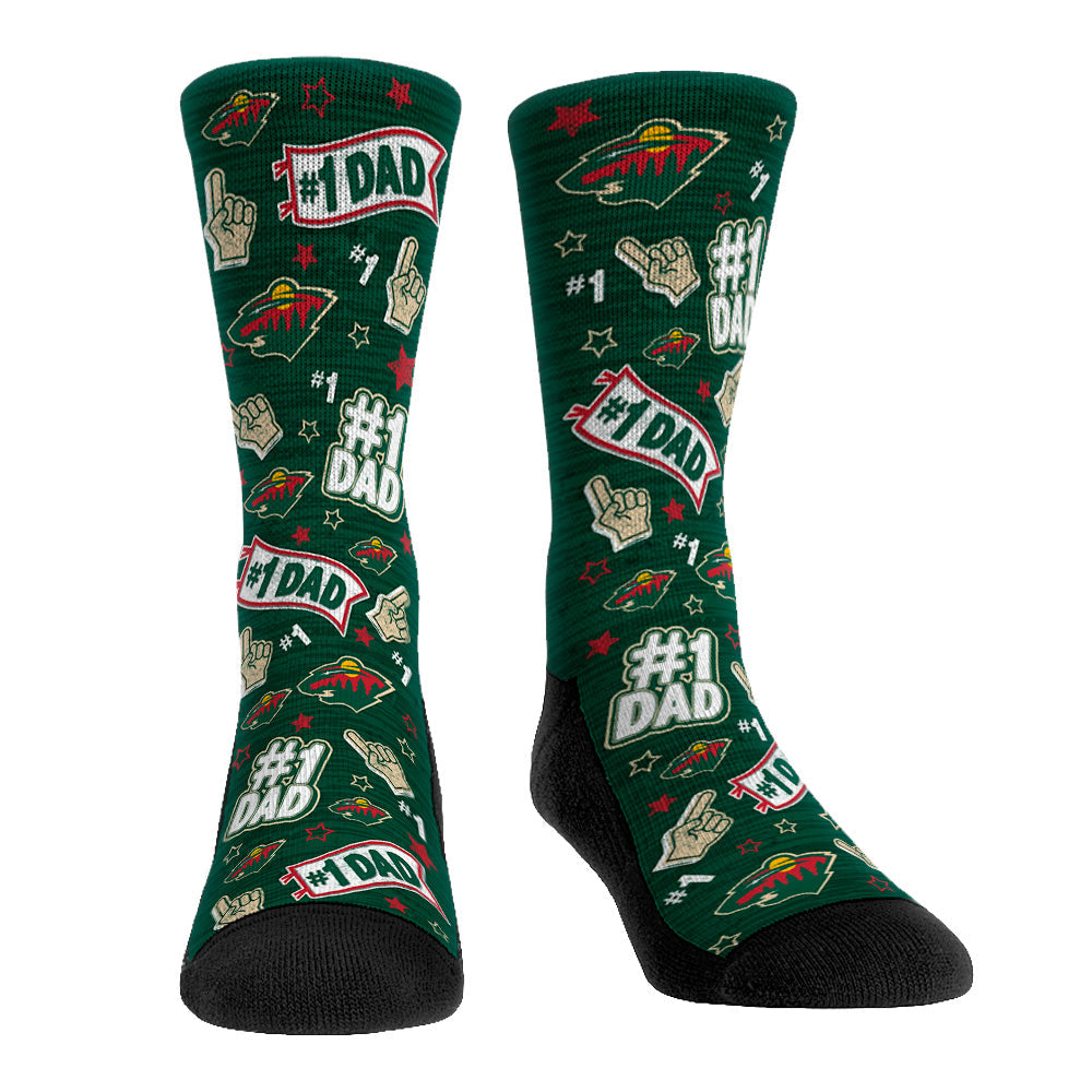 Minnesota Wild - #1 Dad Crew Socks