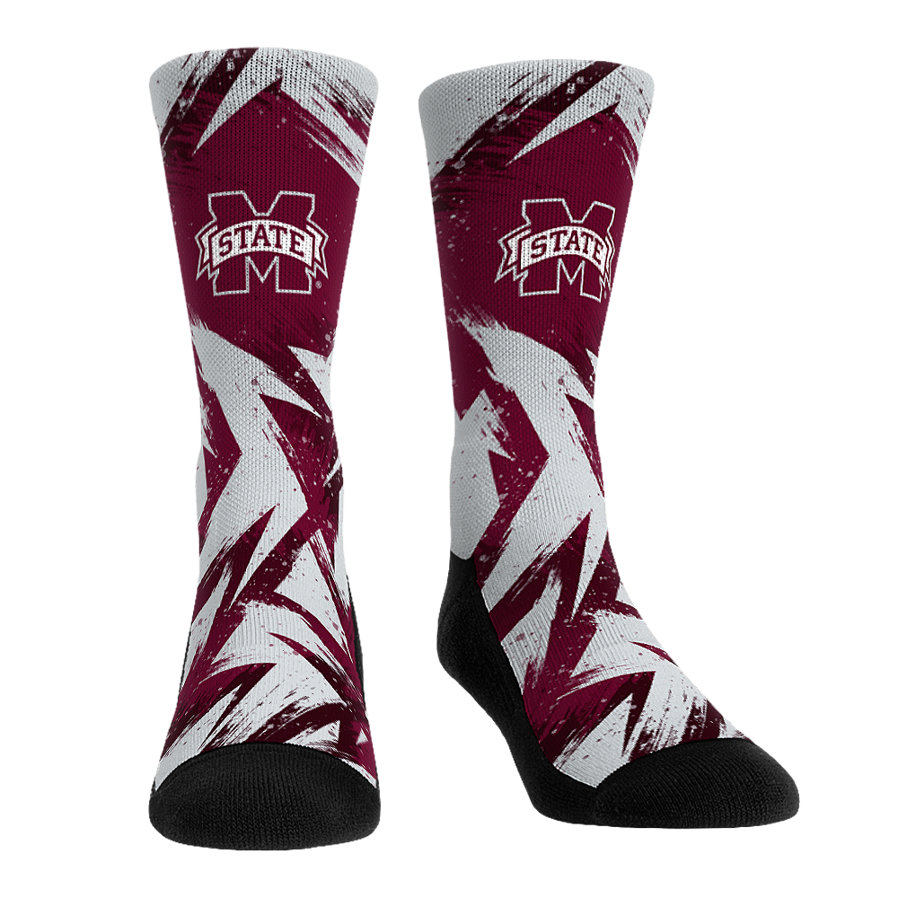 Mississippi State Bulldogs - Game Paint Crew Socks