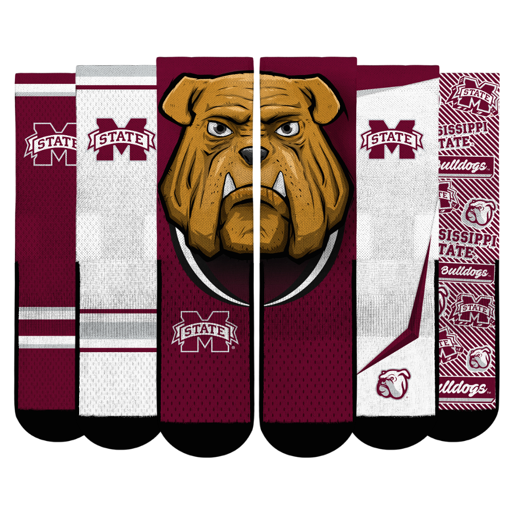 Mississippi State Bulldogs - Super Fan Crew Socks 5-Pack