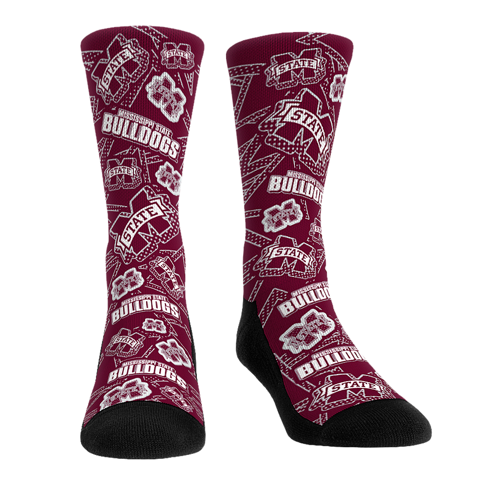 Mississippi State Bulldogs - Microdot All-Over Crew Socks