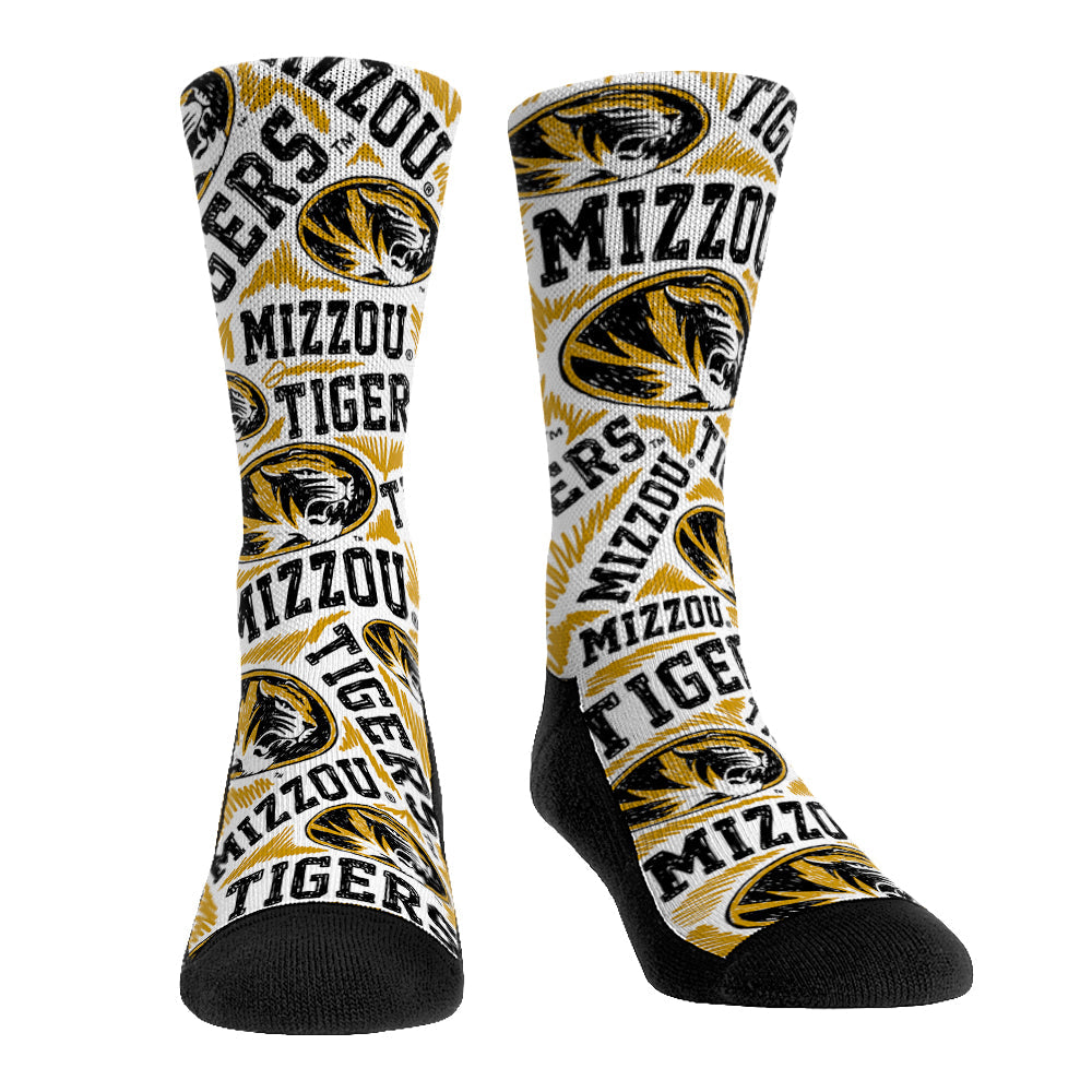 Missouri Tigers - Logo Sketch Crew Socks