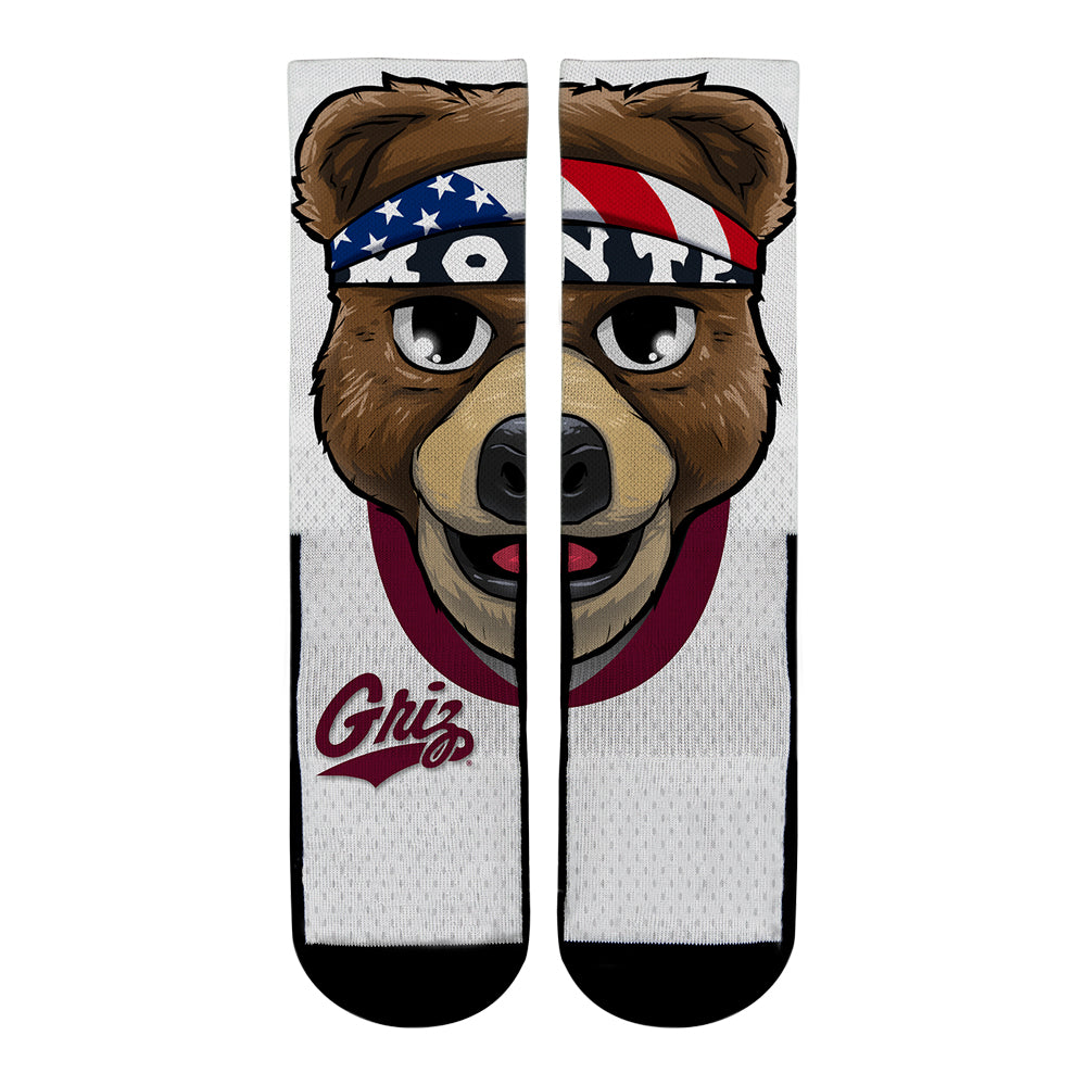 Montana Grizzlies - Monte Mascot Crew Socks