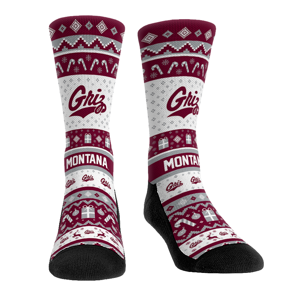 Montana Grizzlies - Tacky Sweater Crew Socks
