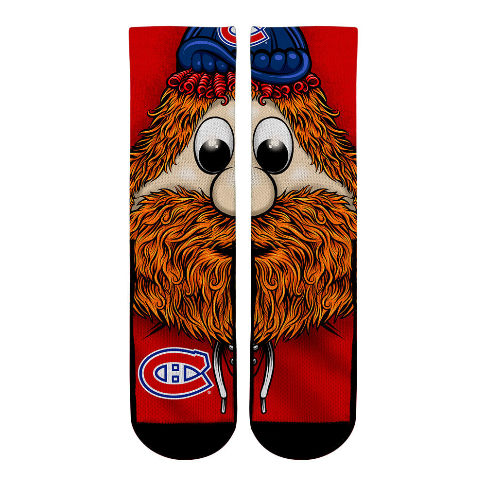 Montreal Canadiens - Split Face Mascot Crew Socks