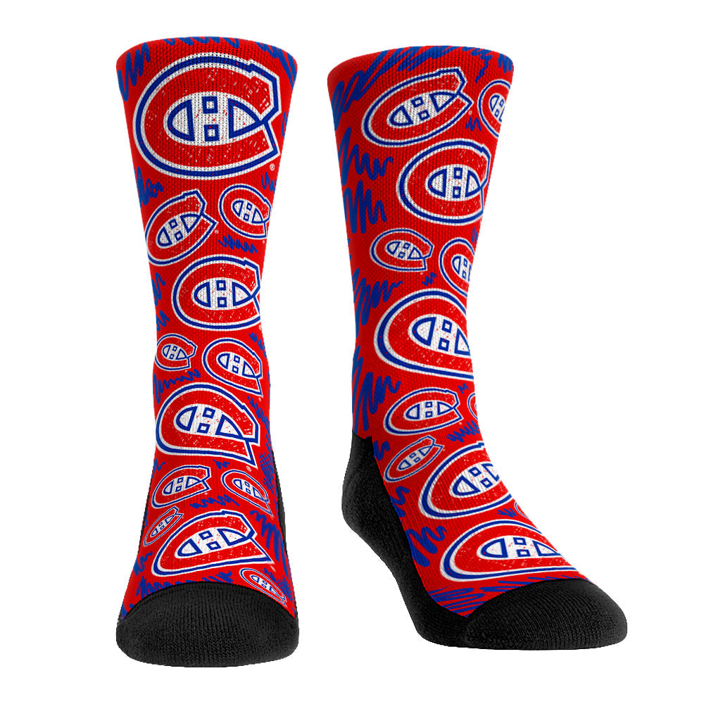 Montreal Canadiens - Logo Sketch Crew Socks