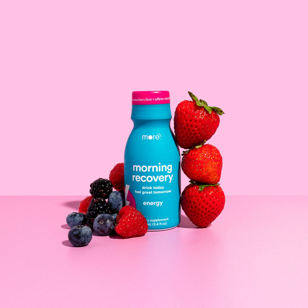 morning recovery + energy | 6, 12, or 24-Pack Berry-Flavored Recovery+Energy Supplement 3.4oz.