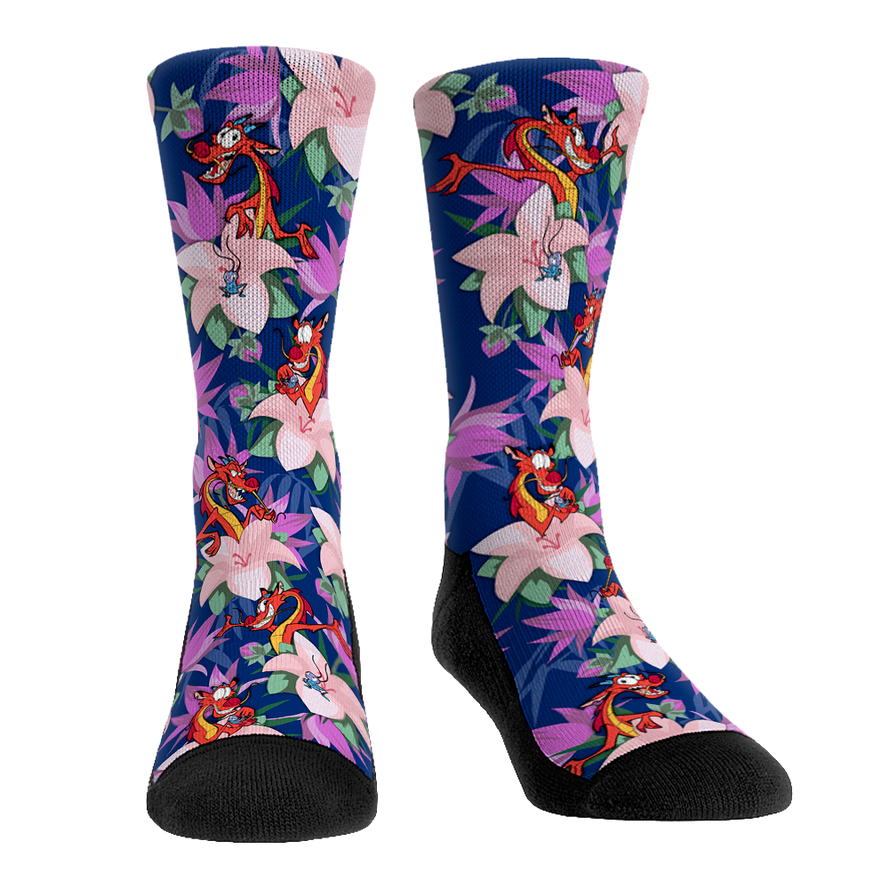 Mulan - Sidekick Floral Crew Socks
