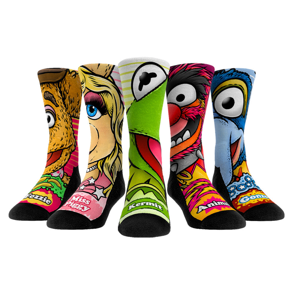 The Muppets - Split Face - 5-Pack Crew Socks