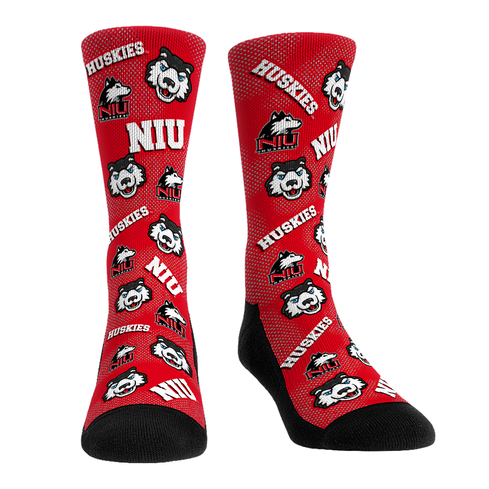 Northern Illinois Huskies - Mascot All-Over Crew Socks